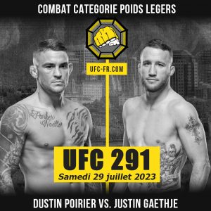 Dustin Poirier VS Justin Gaethje UFC 291 Premium VIP Ticket